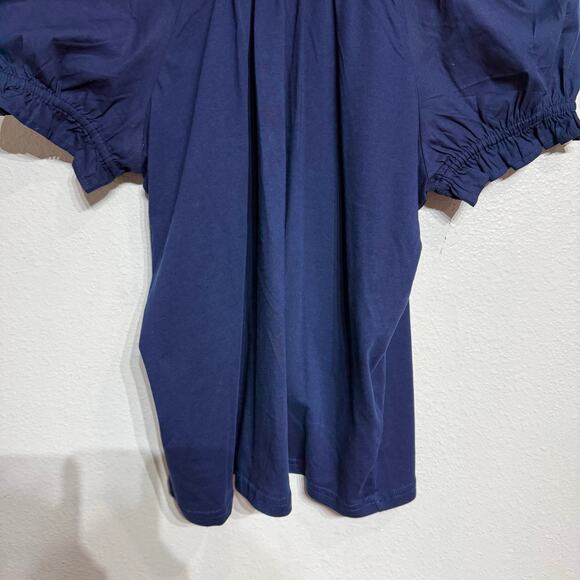 J. Crew Navy Tie Back Blouse Sz M NWT - Picture 4 of 12